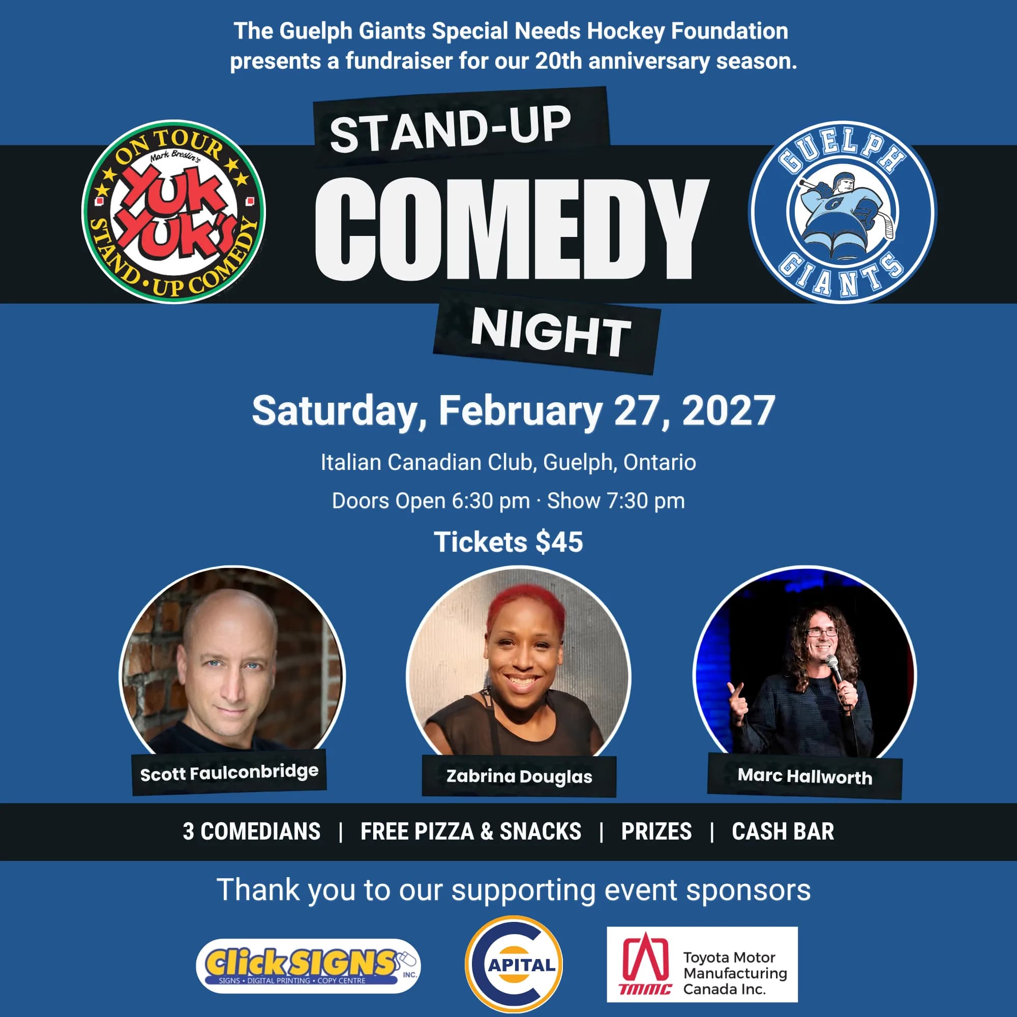 Guelph Giants Comedy Poster - Feb 27 2027